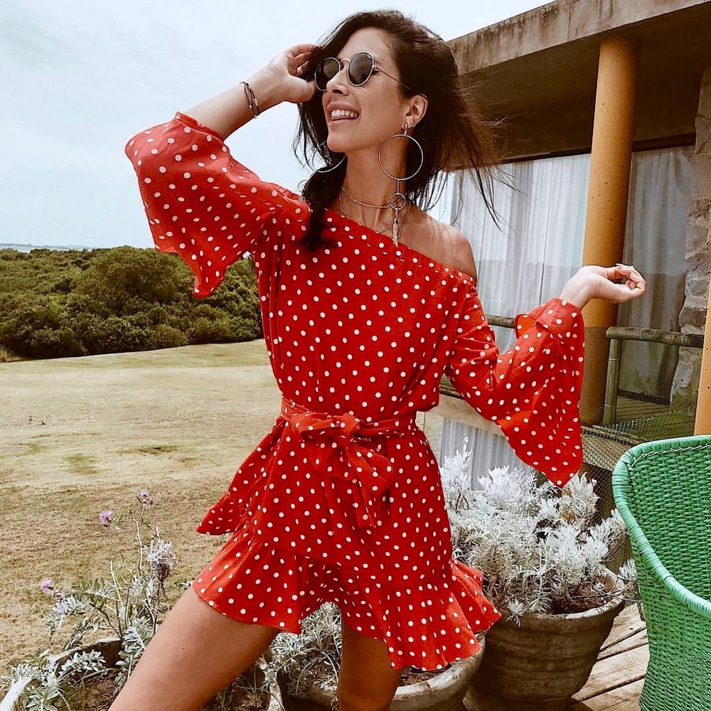 BRAND NEW Sabo Skirt Red Polka Dot Dress